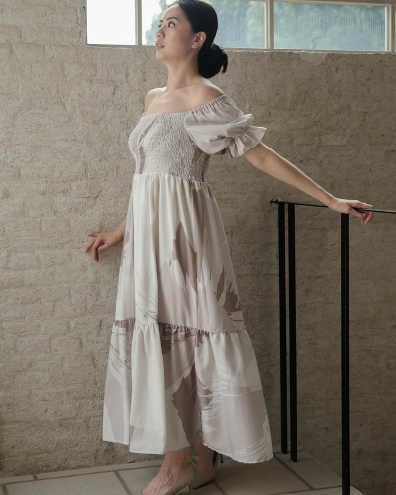 Gabriela Brown Print Dress