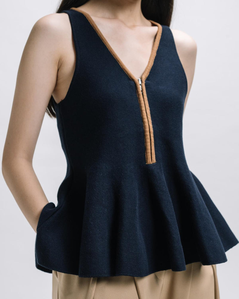 Odette Navy Top