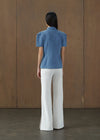 Ravina Light Blue Denim Top
