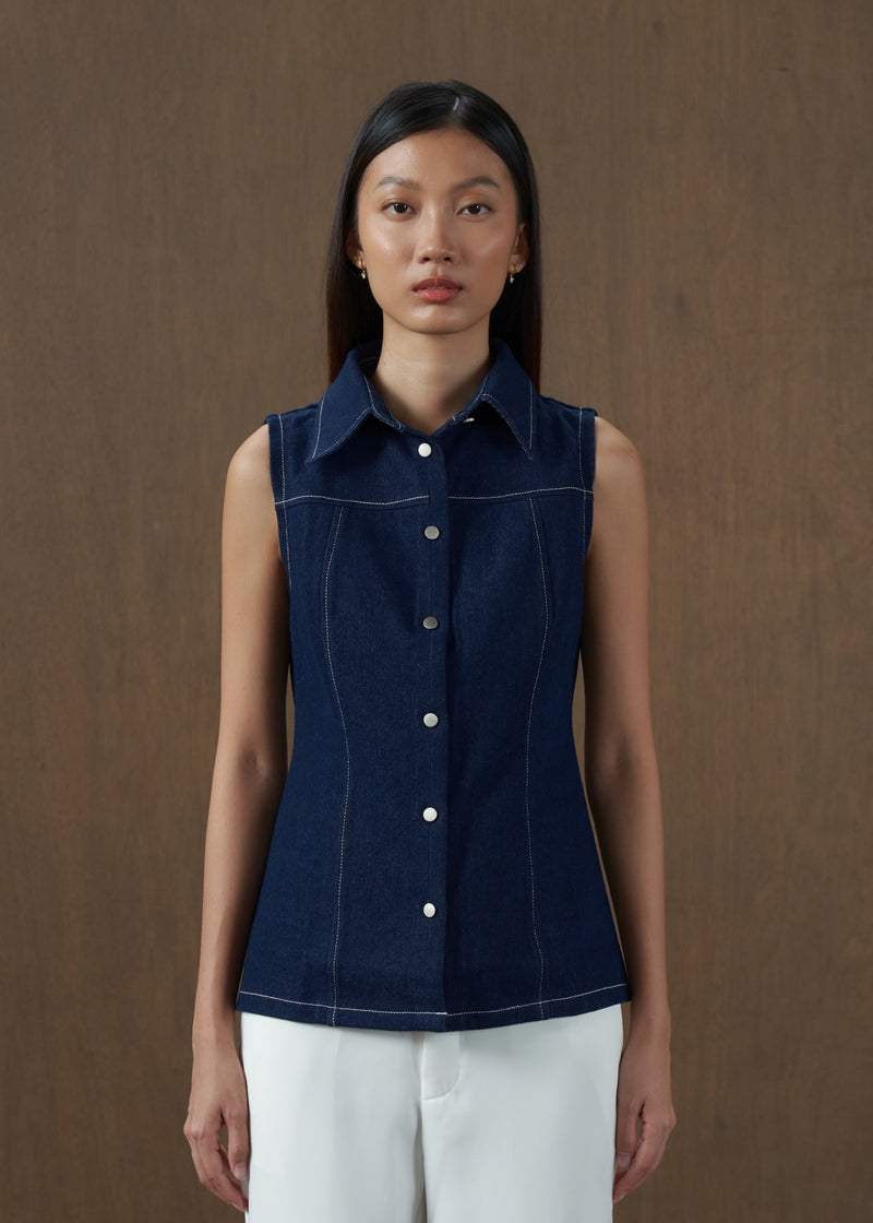 Connie Denim Top