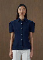 Ravina Dark Blue Denim Top