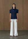 Ravina Dark Blue Denim Top