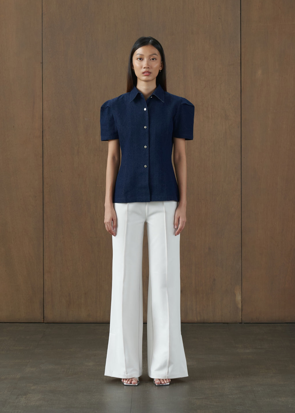 Ravina Dark Blue Denim Top