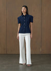 Ravina Dark Blue Denim Top