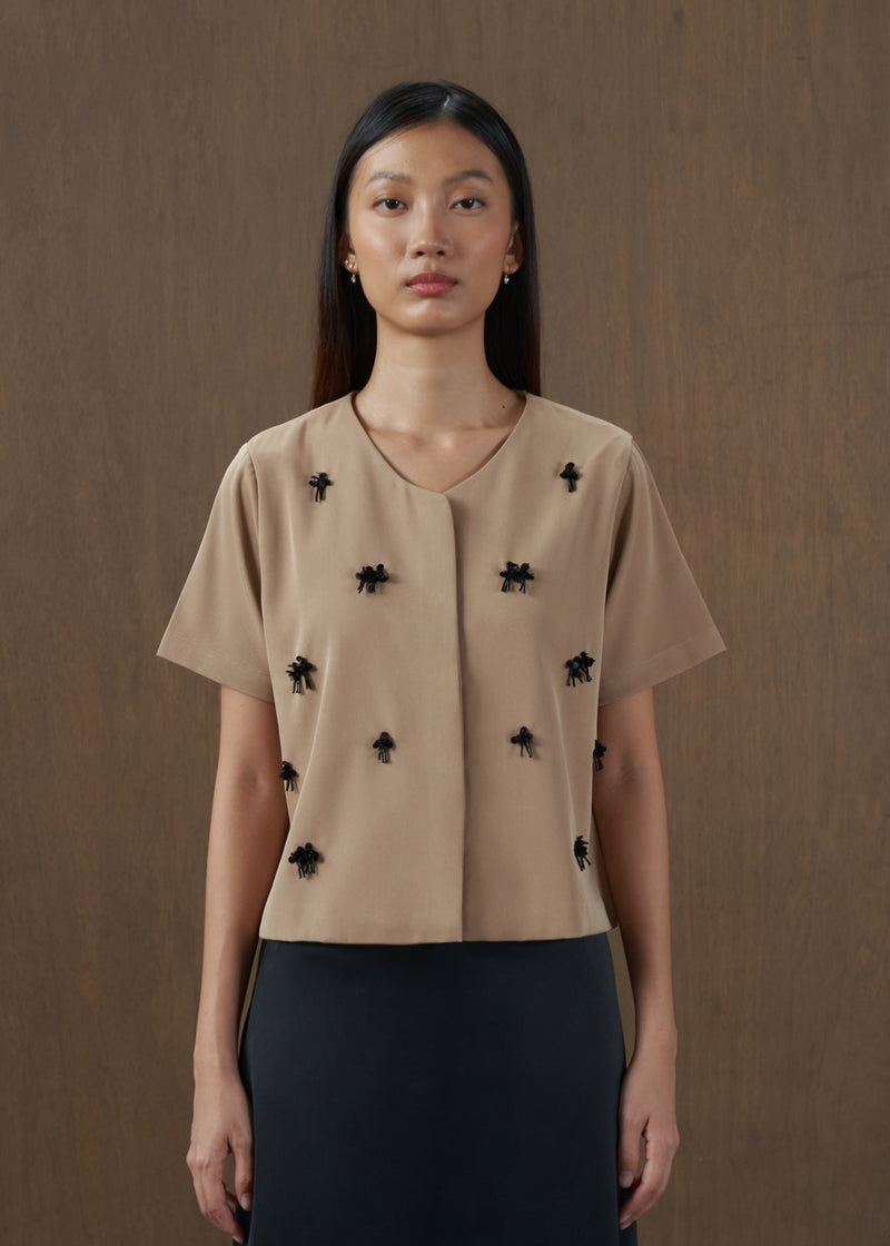 Candace Khaki Top