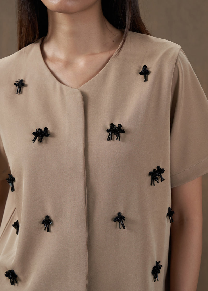Candace Khaki Top