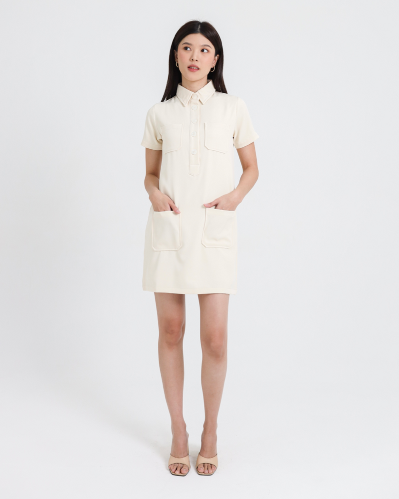 Clemence Cream Dress