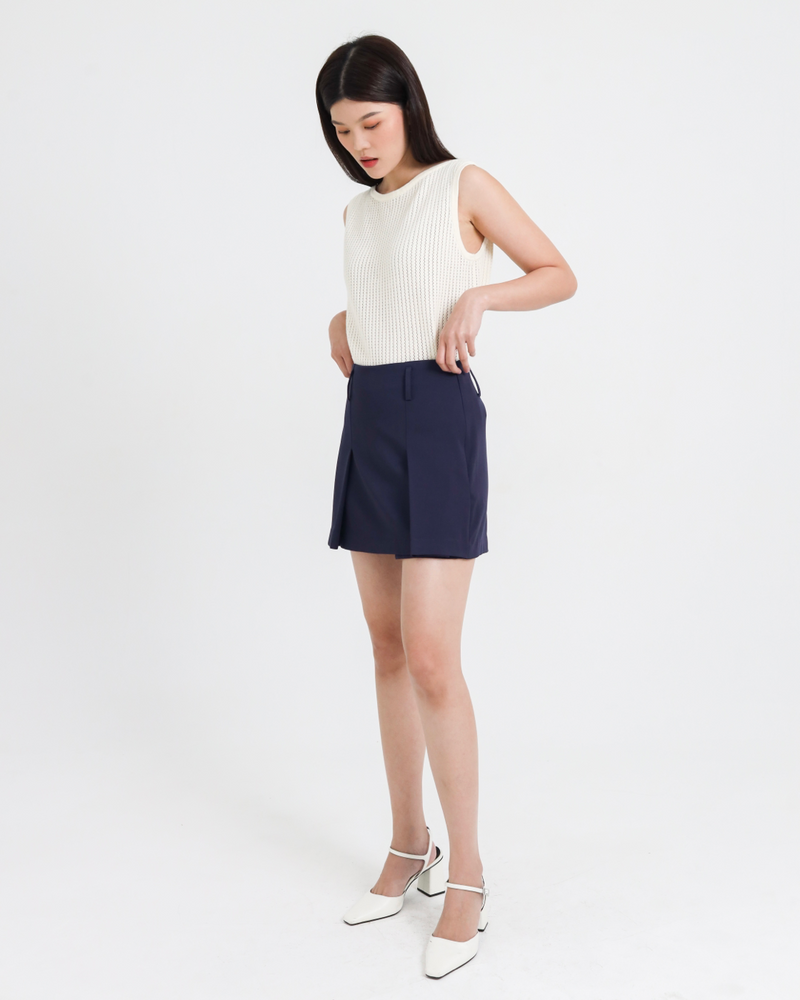 Bria Navy Skort