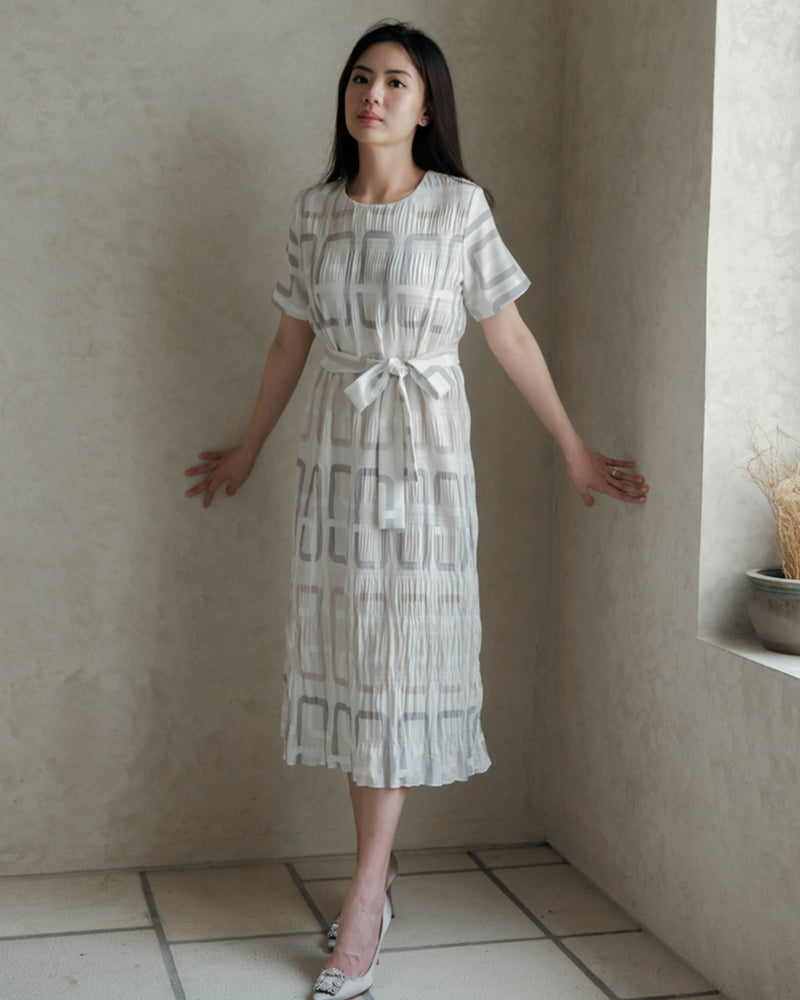 Jordyn Cream Print Dress