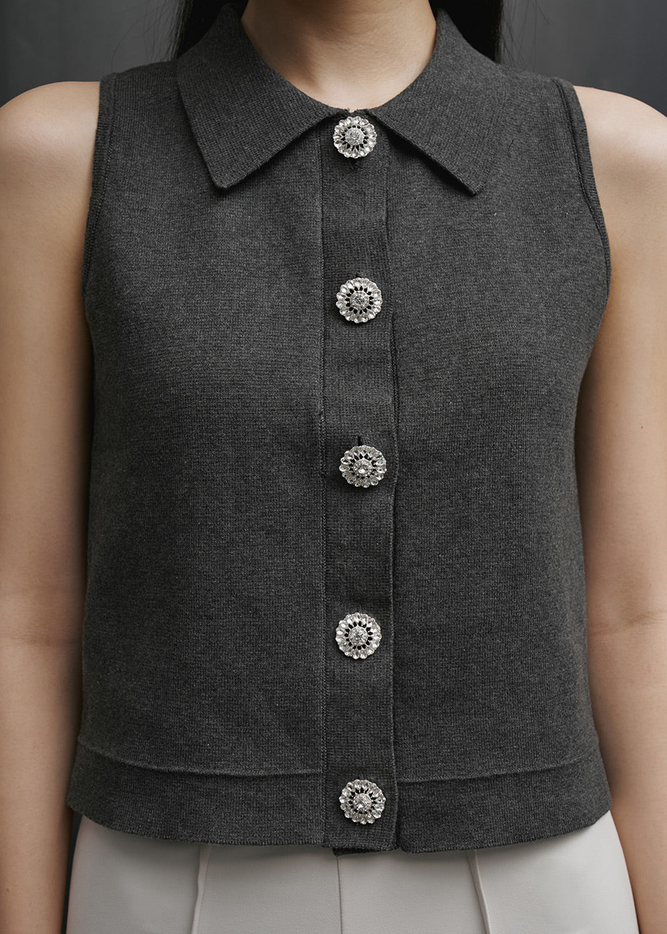Peggy Grey Top