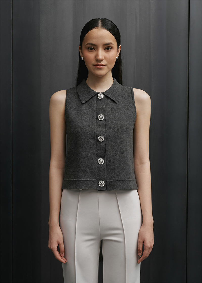 Peggy Grey Top