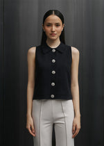 Peggy Navy Top
