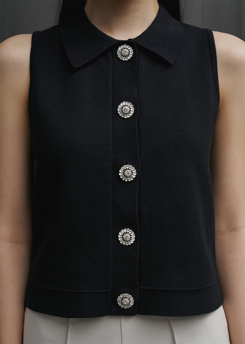 Peggy Navy Top