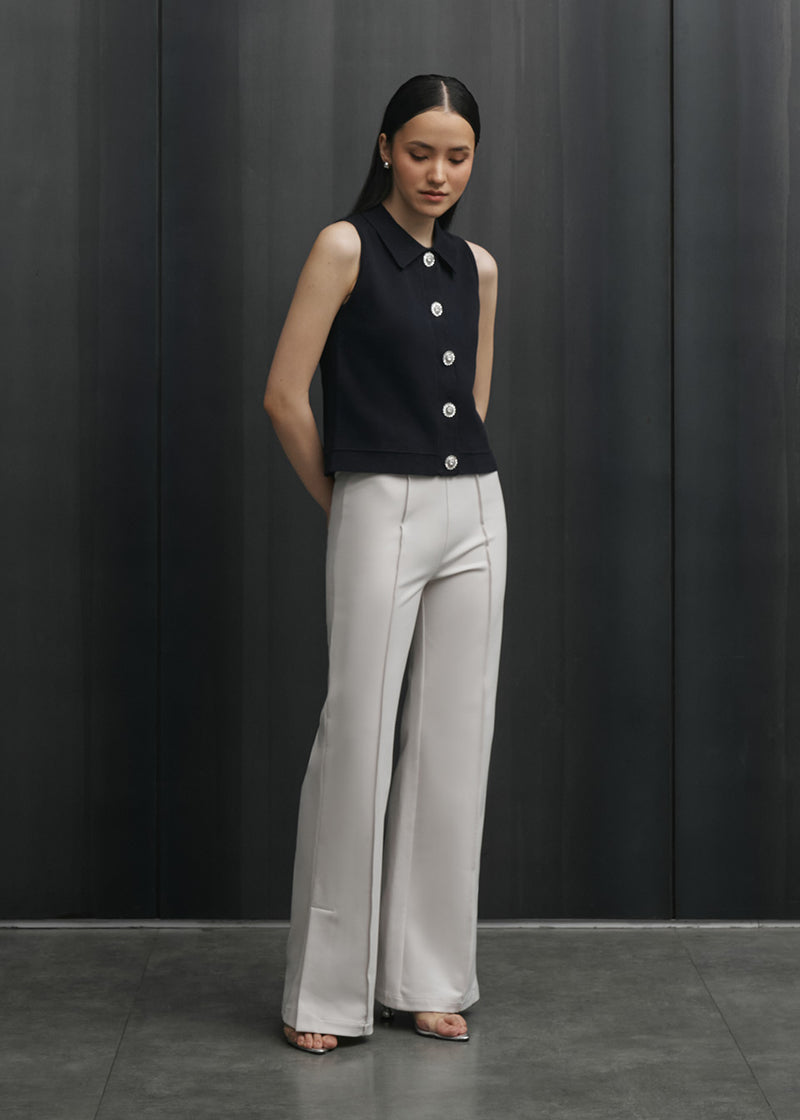 Peggy Navy Top