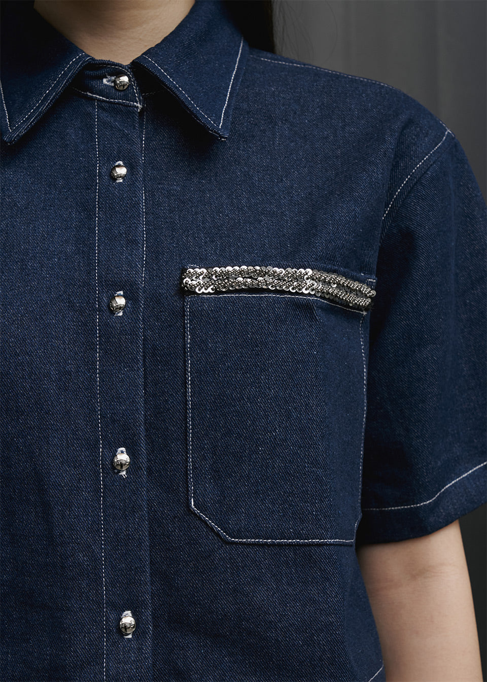 Erin Dark Denim Top (Privé Edition)