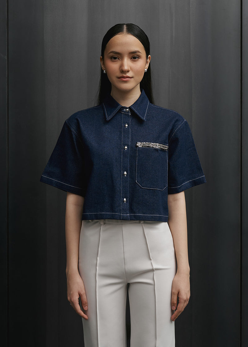 Erin Dark Denim Top (Privé Edition)