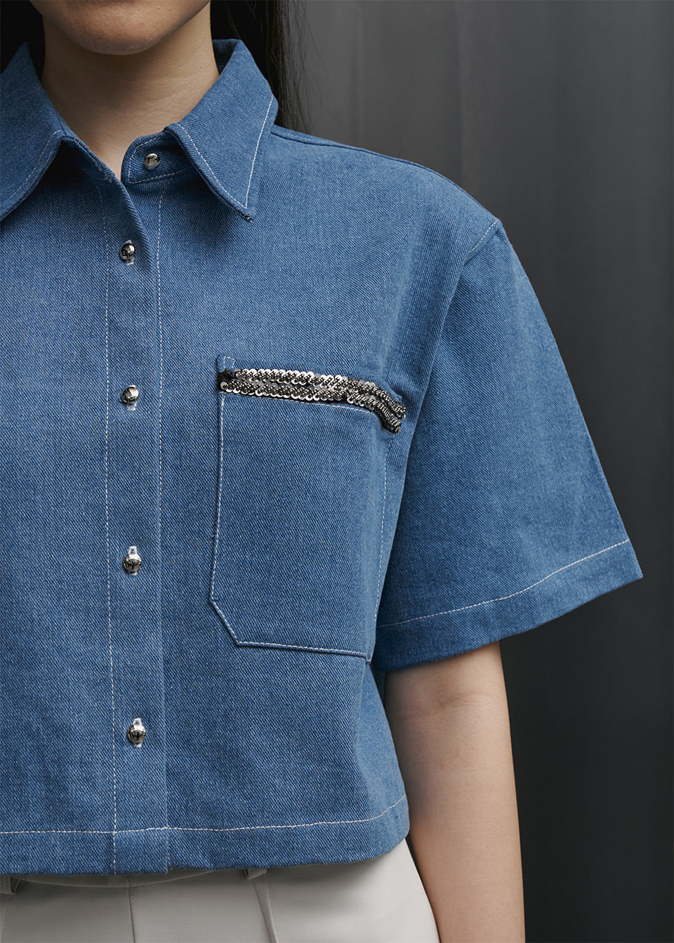 Erin Denim Top (Privé Edition)