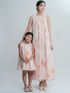 Plume Peach Print Dress