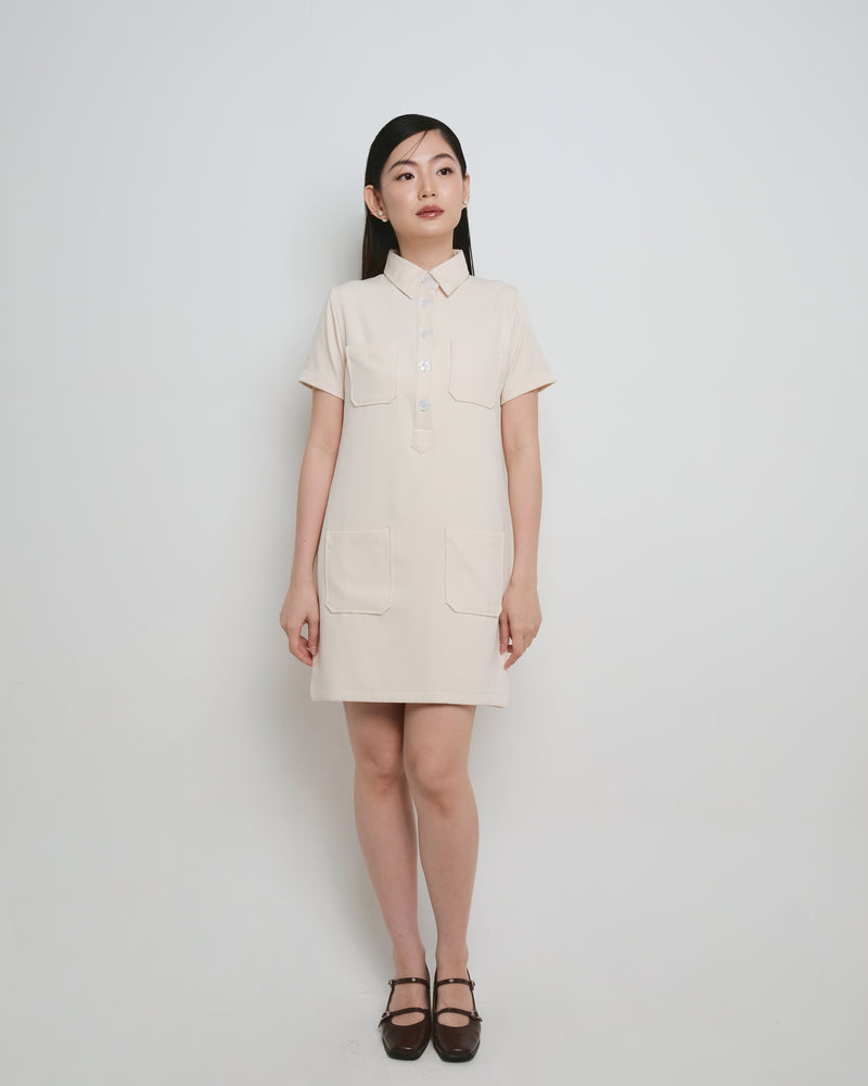 Clemence Cream Dress