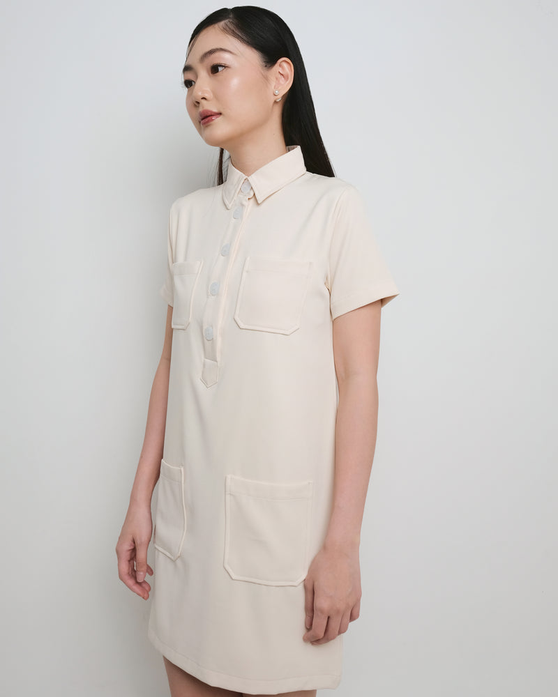 Clemence Cream Dress