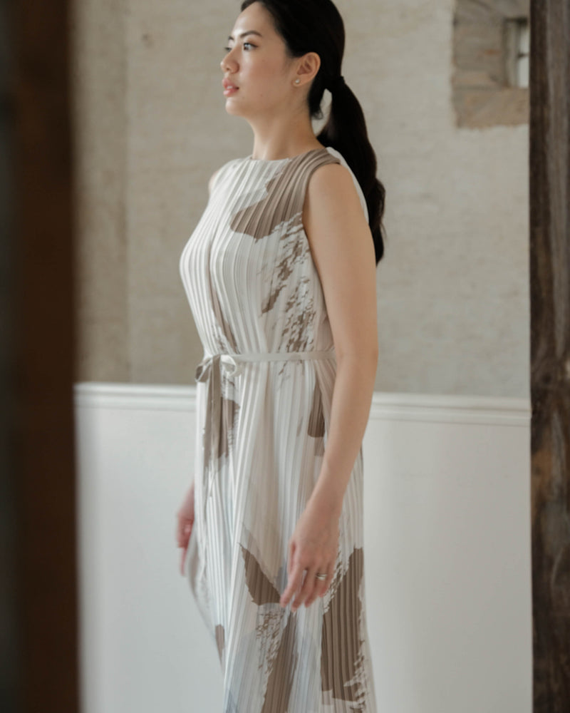 Vean Ivory Print Dress