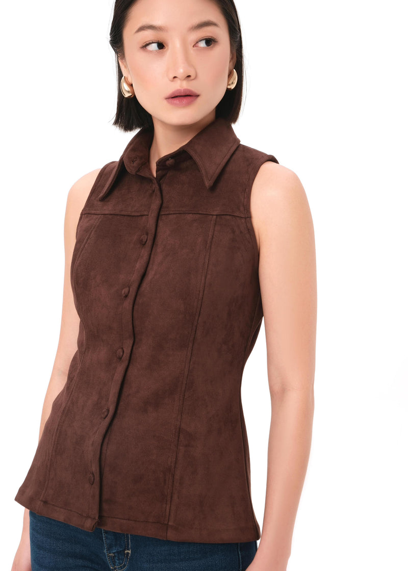 Connie Dark Brown Top