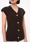 Delory Dark Brown Top