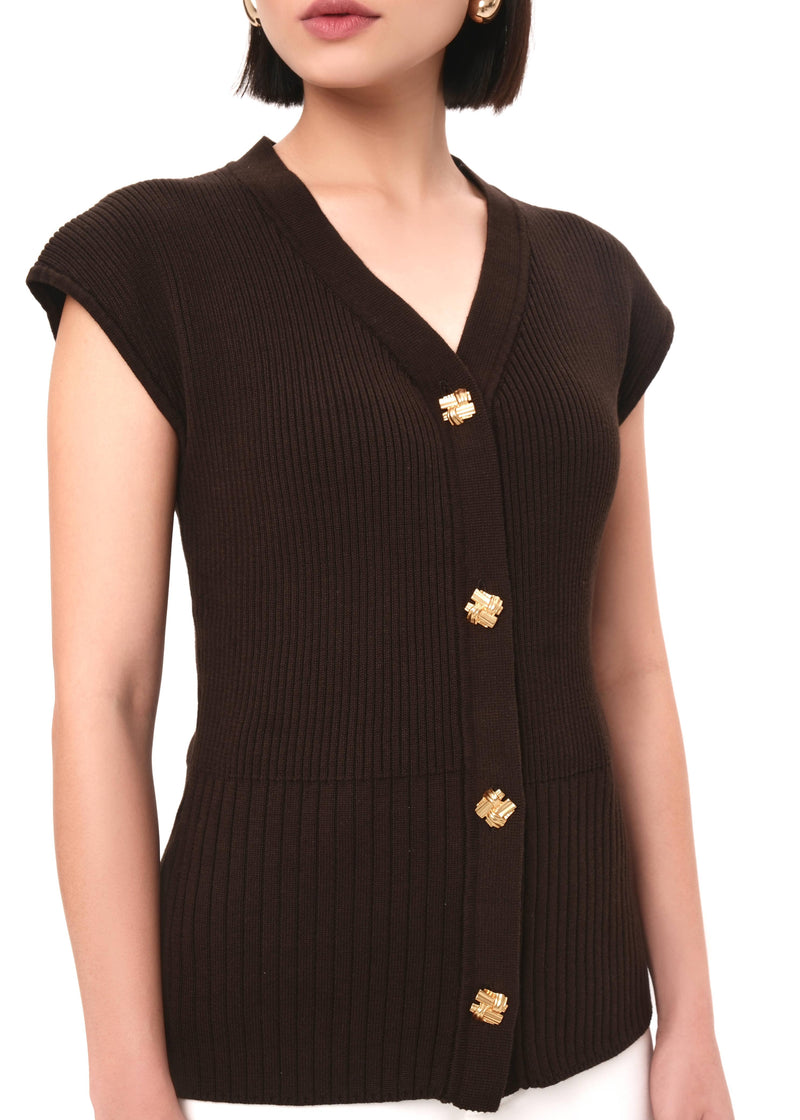 Delory Dark Brown Top