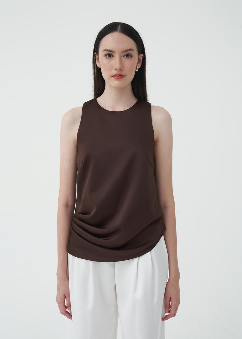 Adela Brown Top