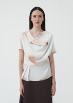 Lindsey Latte Print Top