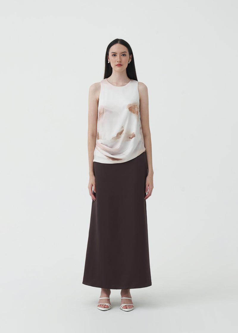 Adela Latte Print Top