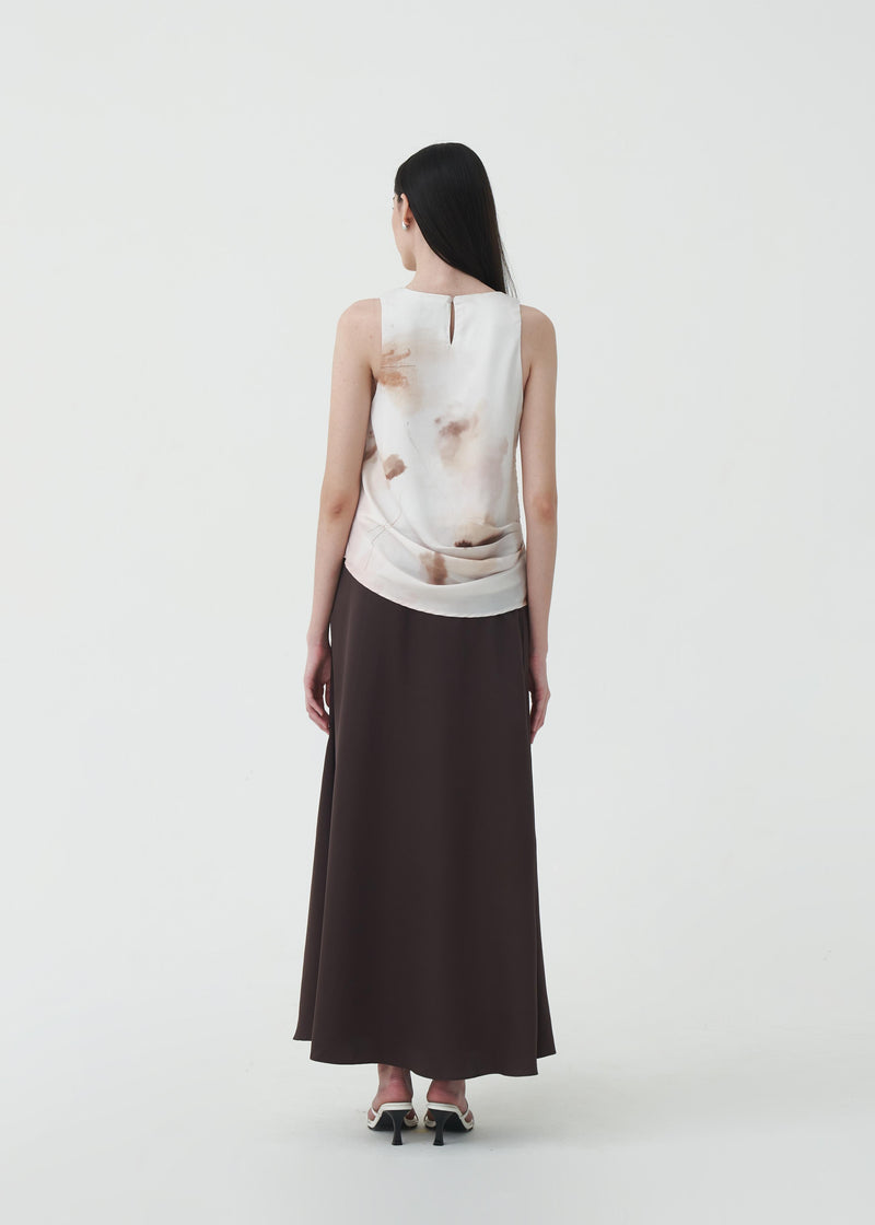 Adela Latte Print Top