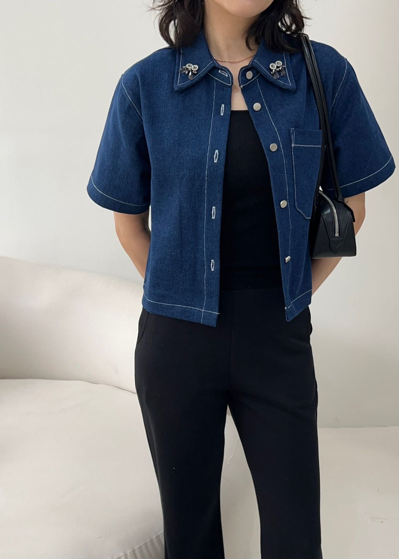 Carla Navy Top