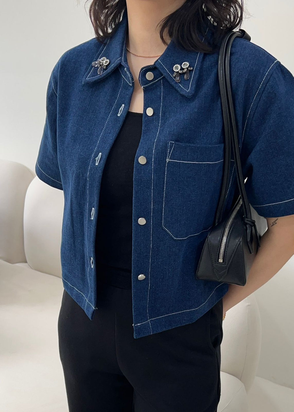 Carla Navy Top