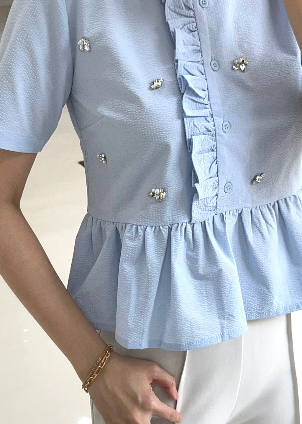 Zaela Light Blue Top