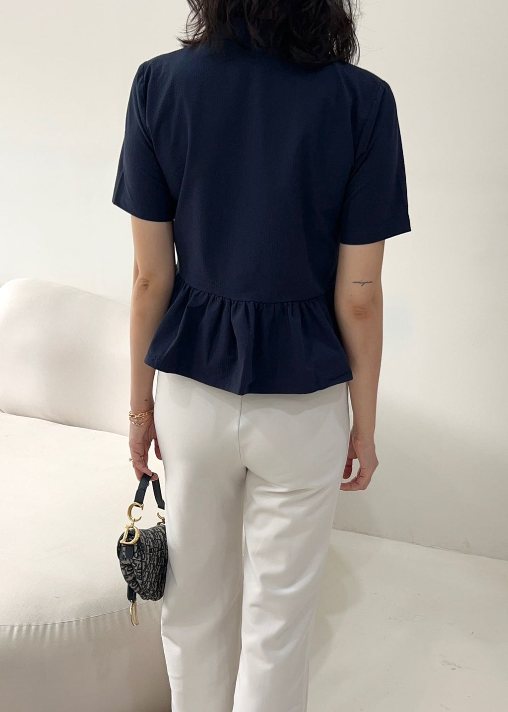 Zaela Navy Top