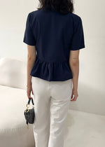 Zaela Navy Top
