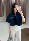 Erin Dark Blue Denim Top (Basha Edition)
