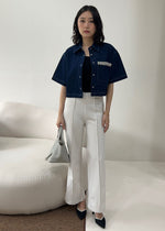 Erin Dark Blue Denim Top (Basha Edition)
