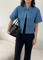 Carla Light Blue Denim Top