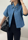Carla Light Blue Denim Top