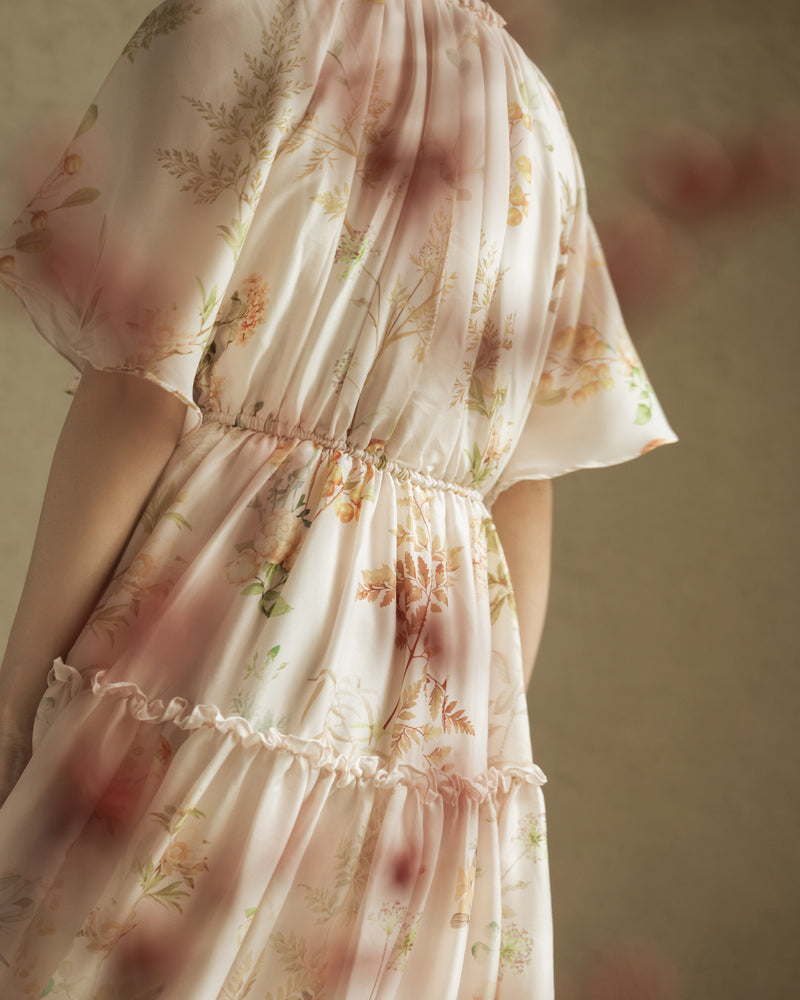 Quince Cream Print Dress