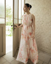 Plume Peach Print Dress