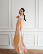 Iris Peach Print Dress