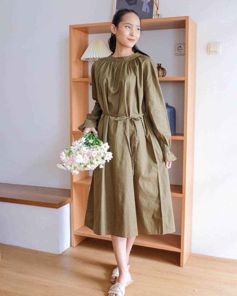 Lenora Army Dress