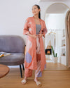 Teegan Terracotta Print Kimono Dress