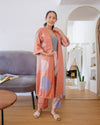Teegan Terracotta Print Kimono Dress