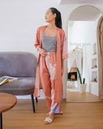 Teegan Terracotta Print Kimono Dress