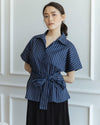 Enya Navy Stripes Shirt