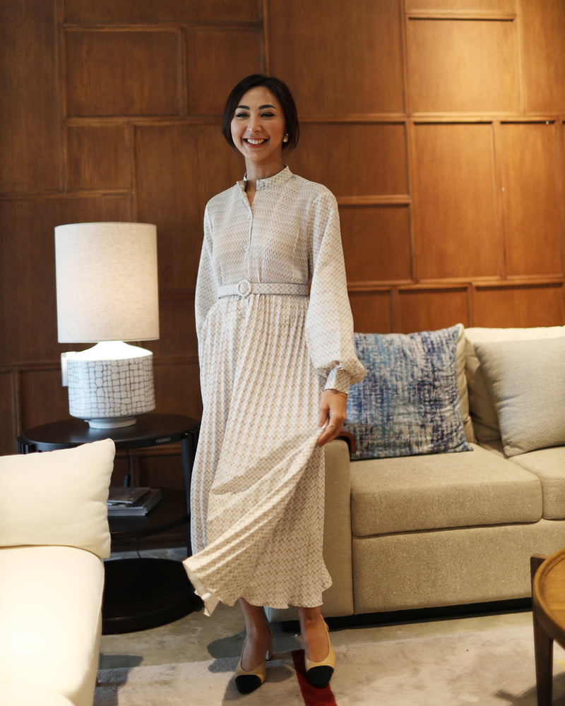 Gaia Latte Print Dress